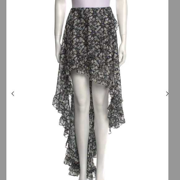 Caroline Constas + Intermix Del wrap silk Skirt Diamond Print Engagement  Bridal - Picture 5 of 5